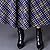 Women Woolen Long Skirt Plaid High Waist Umbrella Big Hem A Skirt