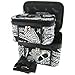 World Traveler 2-Piece Paisley Cosmetic Train Case Set, Black and White