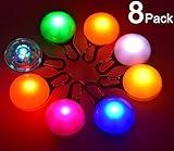 Water Resistent Pet Dog & Cat Collar LED Lights 8-Pack, Clip on Collar Makes Your Small Medium Large Dogs Cats Visible, Safe & Seen at Night | Battery Included