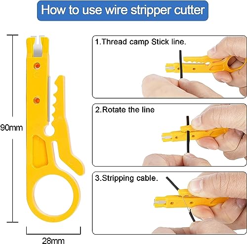 Azonee Soldering Iron Kit, Soldering-Iron Gun with Adjustable Temp and ON/Off Switch, 5 Soldering Tips, Desoldering Pump, Solder Wire, 2 in 1 Wire Stripper Cutter, Soldering Iron Stand, Tool Case