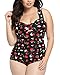 Lalagen Women's Retro Vintage Hollow Out Two Piece Swimwear Set Plus Size Swimsuit