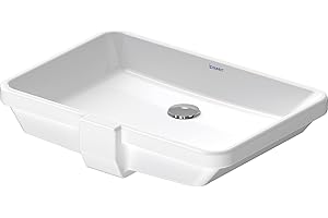 Duravit 0316530017 2nd Floor 20-5/8" Rectangular Ceramic Undermount Bathroom Sink with Overflow