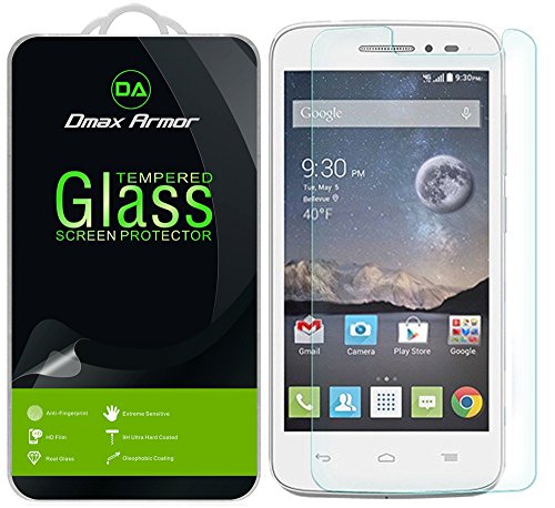 Alcatel OneTouch POP Astro Glass Screen Protector, Dmax Armor [Tempered Glass] 0.3mm 9H Hardness, Anti-Scratch, Anti-Fingerprint, Bubble Free, Ultra-clear