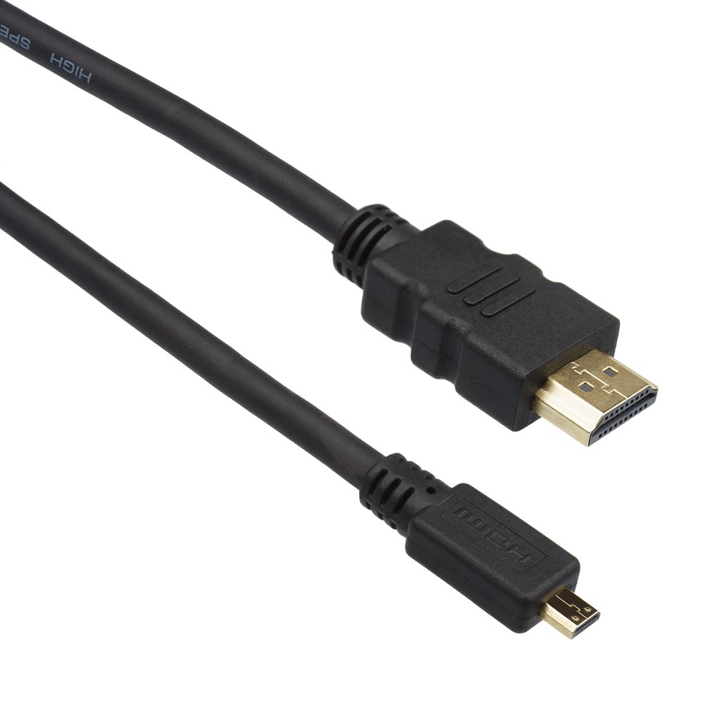 Invero® 5M High Speed HDMI to Micro HDMI Cable V1.4a Compatible Full Ultra 4K HD Resolution Supports 3D Ethernet ideal for Tablets Smartphones Camcorders Cameras etc - Black