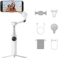 Insta360 Flow 2 Pro Creator Bundle White - Foldable AI Phone Gimbal, Apple DockKit, 360º Pan Tracking, Free Tilt Mode, Built-In Tripod/Selfie Stick, Portable Vlog/Travel Stabilizer, Spotlight, MagSafe