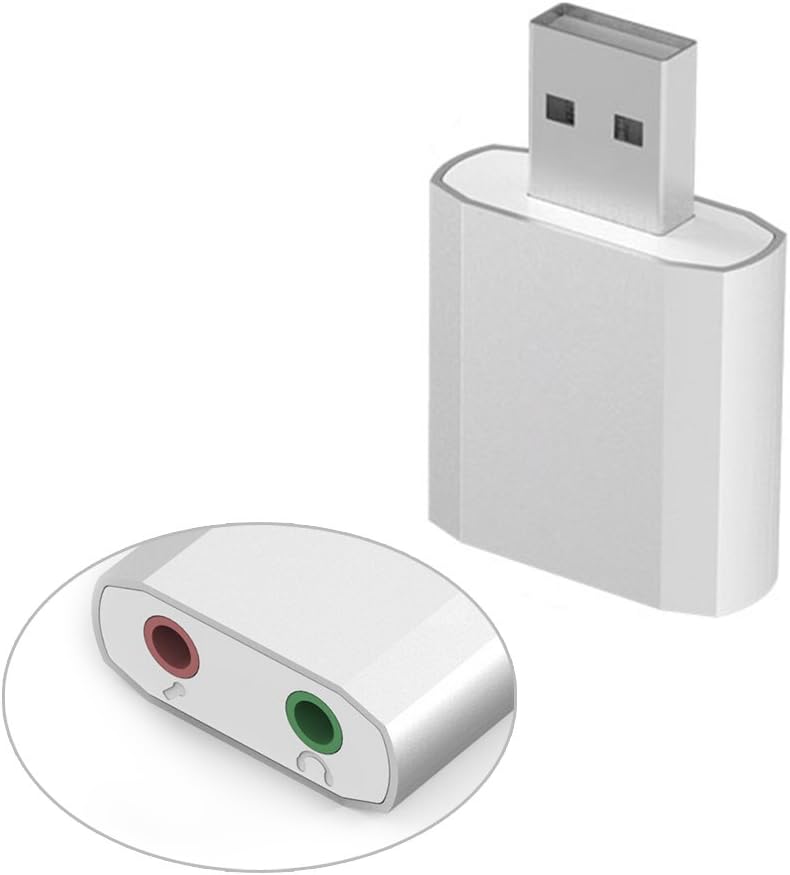 USB Sound Card,USB External Stereo Sound Adapter ,Vention Al Mg Alloy USB 2.0 External Sound Card 5.1 Channel No Drive External Stereo Adapter for Windows/Linux/Mac