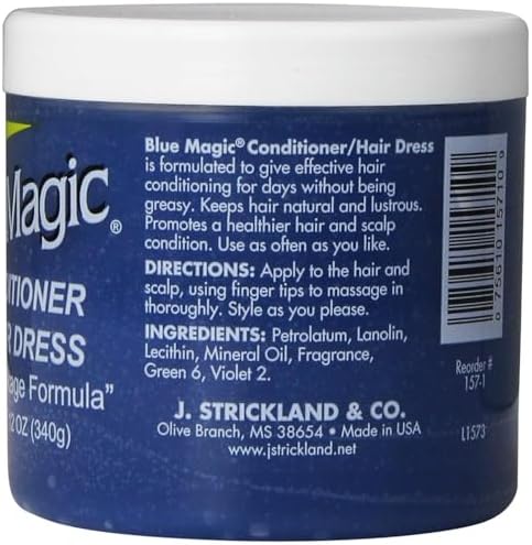 blue magic conditioner hair dress anti breakage formula Blue Magic Conditioner Hair Dress 12 oz Blue