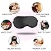 Sleep Mask, WOLVETRAD Blindfold, Gift Carry Pouch Included Natural Silk Super Smooth Eye Mask for sleep with Adjustable Strap (Large, Black)