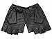 ELMA Men's Deerskin Leather Fingerless Half Finger Driving Unlined Gloves (L, Black)