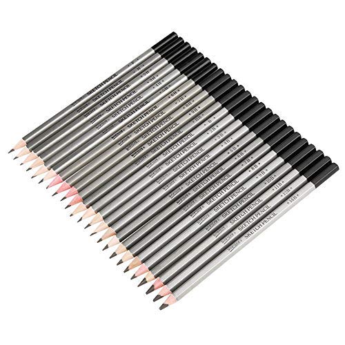 Sheens 24 Piece Drawing Pencils Set Quality Graphite 14B 12B 10B 9B 8b 7b 6b 5b 4b 3b 2b B HB F H-9H