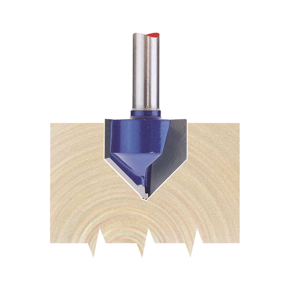 Draper 75337 1/4-inch Groove 19mm x 90 Degree Tungsten Carbide Tip Router Bit