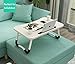 Hossejoy Foldable Laptop Table, Portable Standing Bed Desk, Breakfast Serving Bed Tray, Notebook Computer Stand Reading Holder for Couch Floorthumb 1
