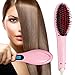 Hair straightening Brush, Oak Leaf Hair Straightener Brush Electric Heating Ceramic Comb, Pink, Working Temperature ranging 356-446℉