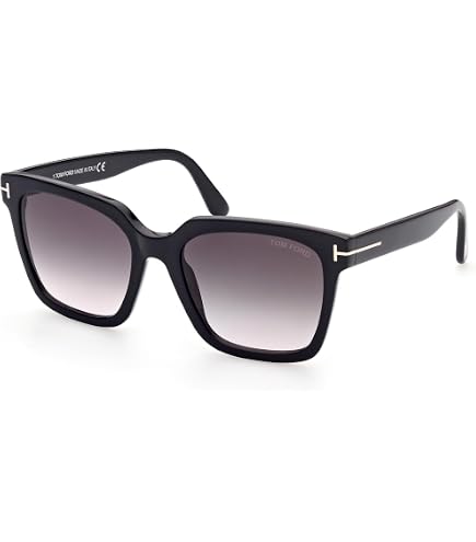 Amazon.com: Tom Ford Square Sunglasses TF502F Amarra 01T Black