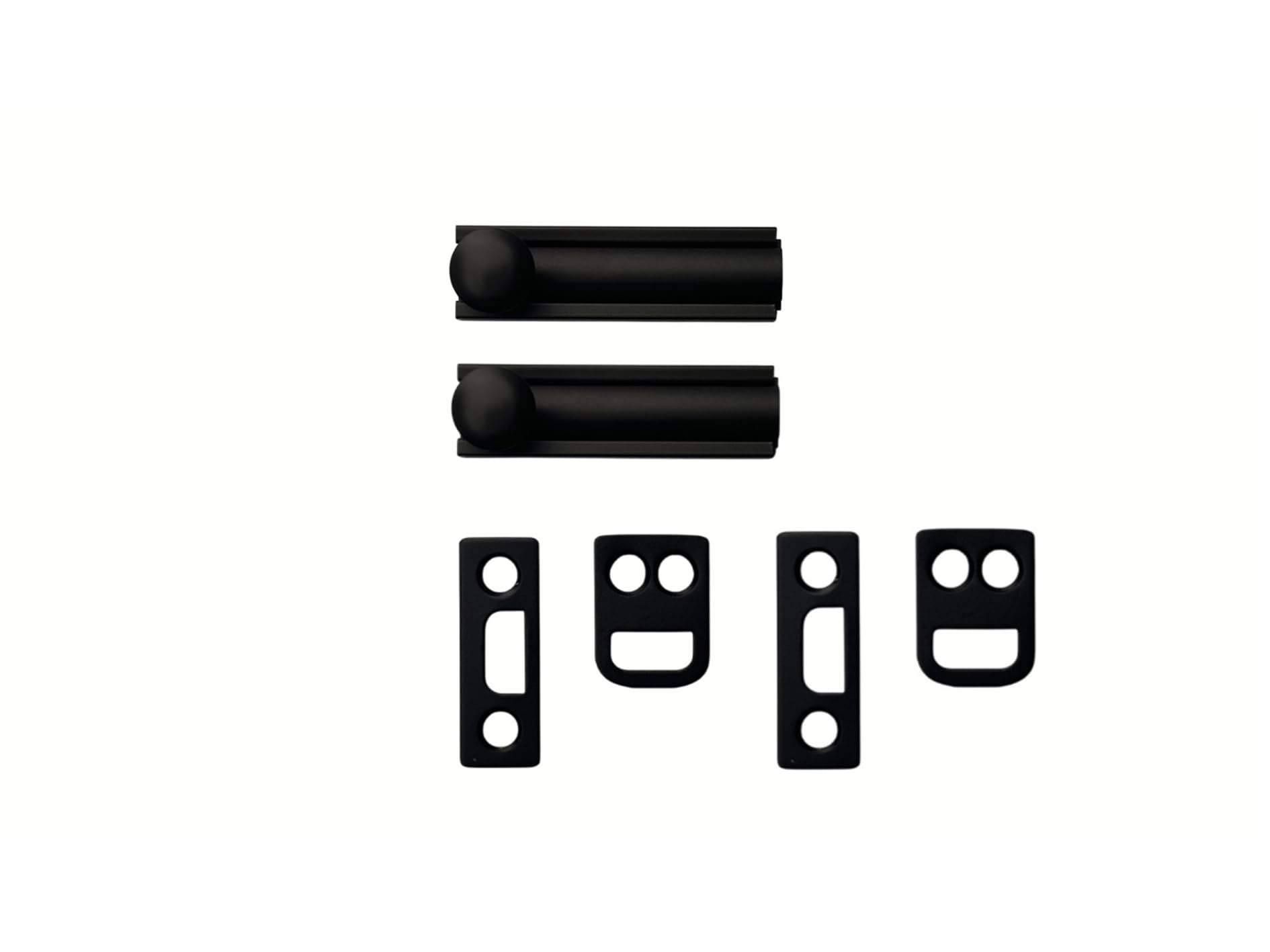 QCAA Solid Brass Surface Bolt, 2", ORB Oil Rubbed Bronze, 2 Pack, Made in Taiwan