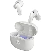 Skullcandy Rail ANC Wireless Earbuds, Bluetooth Headphones, Active Noise Cancelling, Up to 38 Hours Battery, Microphone for iPhone Android, Customizable via Skull-iQ App - Bone
