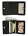 AINIMOER Small Leather Wallet for Women, Ladies Credit Card Holder RFID Blocking Women's Mini Bifold Pocket Purse, Black