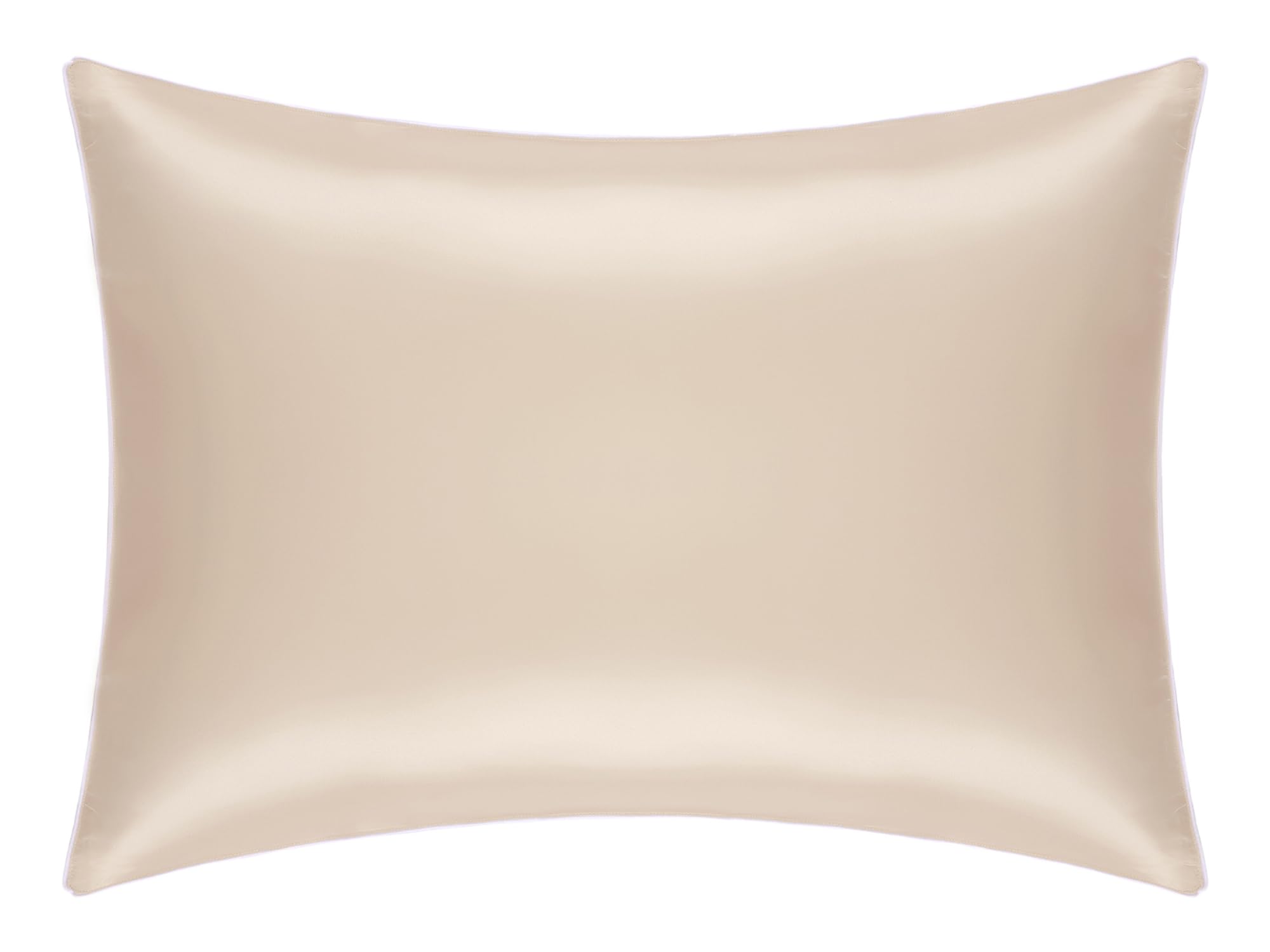 uxcell Silk Pillowcase for Hair and Skin Standard Set of 1 Soft and Smooth with Envelope Closure, Gifts for Mother Gold Queen (51x76cm)