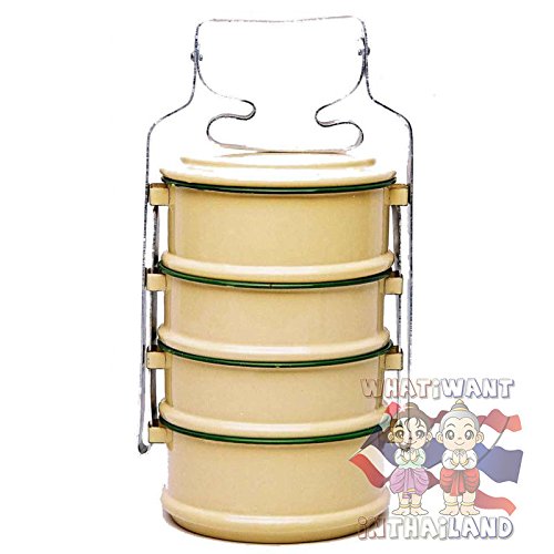 Collectible Thai Style Traditional Antique 4-stack Lunch Box Food Tiffin Carrier