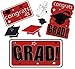 Congrats Grad 38pc Decoration Graduation Pack - School Colors Red Black