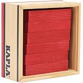 KAPLA 40 Squares Red - Wooden Construction Set - 40 Red Colored Building Planks - for Ages 3+