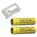 2x Nitecore NL1835 3500mAh 18650 -3.6V Protected Lithium Ion Button Top Battery w/Eco-Sensa Battery Case