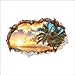 Sunny Beach 3D Broken Wall Vinyl Wall Stickers for Bedroom Living Room Background Decor Removable Decals