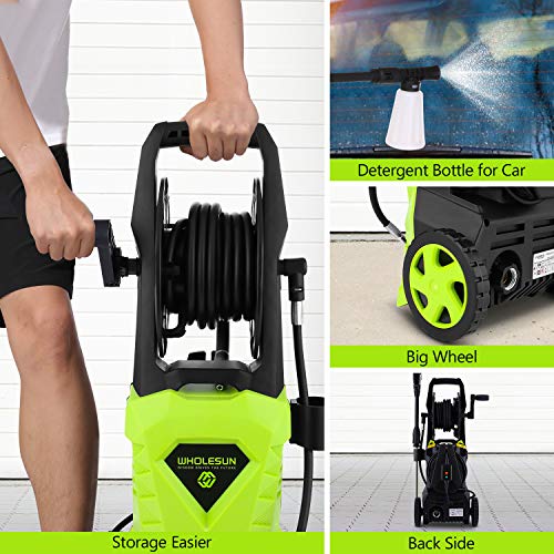 WHOLESUN 3000PSI Pressure Washer Electric 1.8GPM 1600W High Power