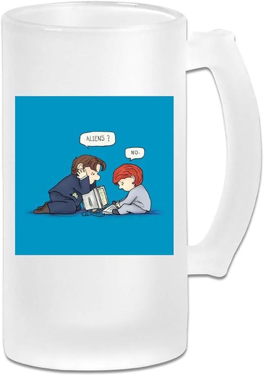 Amazon Com Harold Aliensx Frosted Beer Mugs Simple Chic Steins Printing Drinking Cafe Cup Gifts For Wo Dad Party Beer Mugs Steins