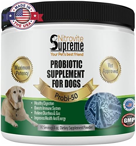 MIRACLE PROBIOTICS POWDER FOR DOGS- probiotics for dogs diarrhea - probiotics for dogs yeast infections - probiotics for dogs with allergies