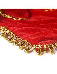 2 piezas decoración Danza pañuelo Octogonal Toalla Rojo Flor Arte wdsj-01