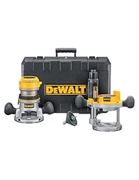 DEWALT DW616PK kit combinado de enrutador de inmersión de base fija de 1-3 4 caballos
