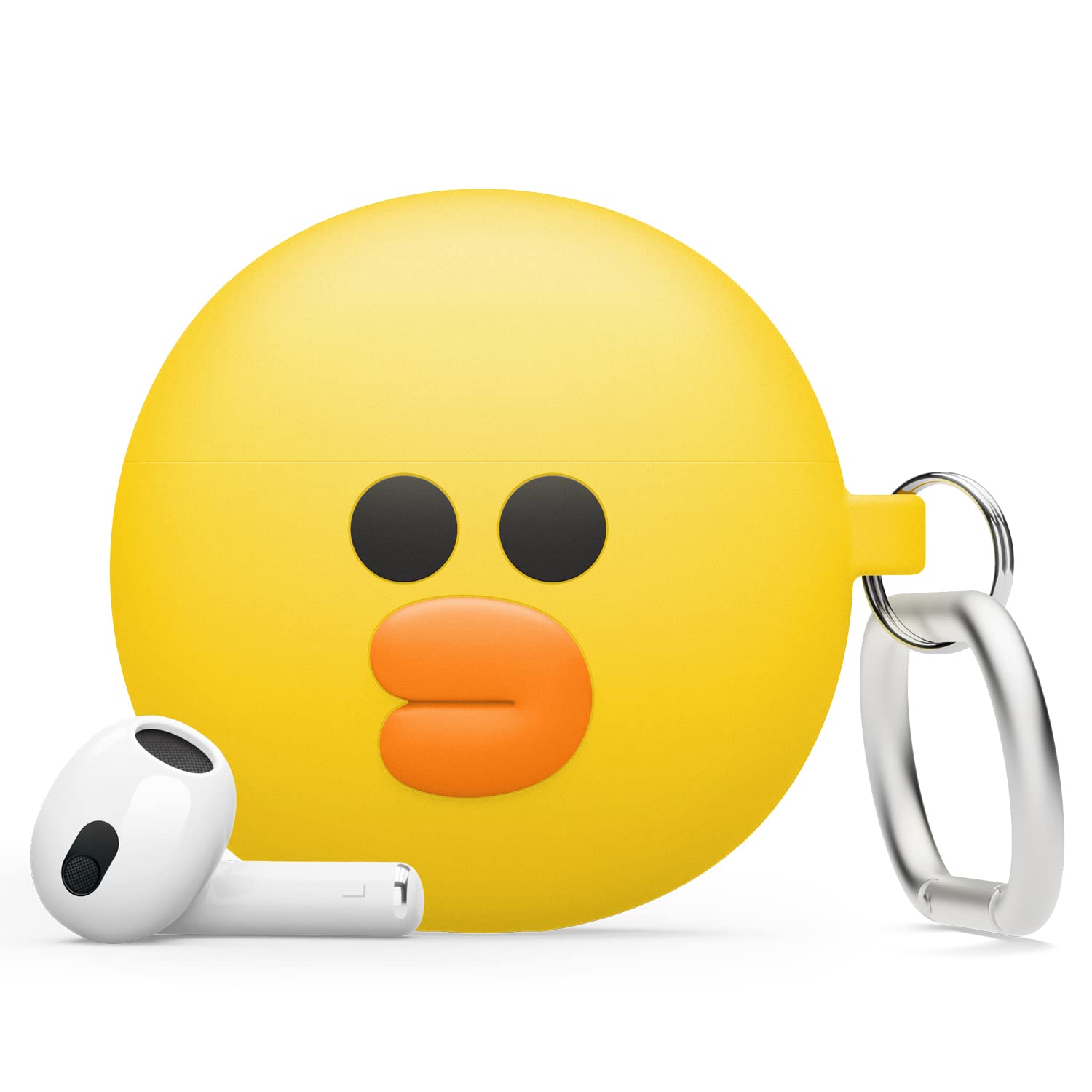 elago | LINE FRIENDS Cover Compatible with AirPods 3 Case, Cute 3D Design Case Compatible with AirPods 3rd Generation, Protective Silicone Case with Keychain, Wireless Charging (SALLY)