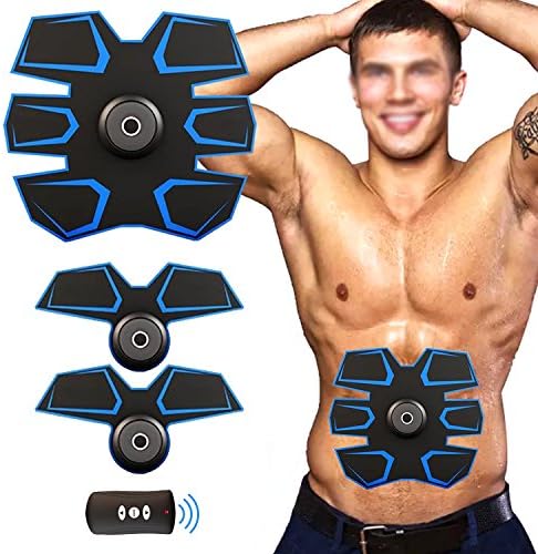 Jingfulin Abdominal Muscle Toning Belt muscle Fitness automatic Muti-mode electric Training Pads for Men and Women to Loss Weight Training Portable Home/Office Blue