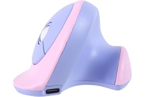Wireless Vertical Mouse Rechargeable,Bluetooth/2.4G Small Silent Ergonomic Mouse Support 3 Devices,Computer Optical Mice Redu