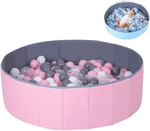 Hamkaw Piscine A Balles Ocean Portable Pour Bebe Tente De Jeu Enfant Pliable Bassin Jeu Pour Chien Chat Animal Exterieur Ou Interieur Tissu Oxford