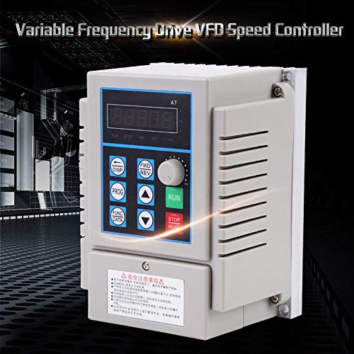 Variable Frequency Drive 220VAC VFD Speed Controller for Single-Phase 0.45kW AC Motor