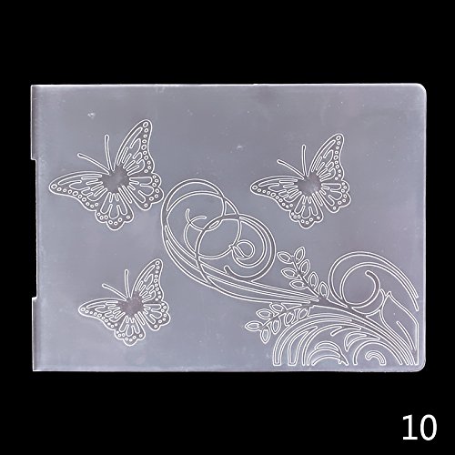 WXLAA Retro Pattern DIY Craft Plastic Embossing Folder for Scrapbook Paper Crafting Butterflies Love - Thumbnail 2
