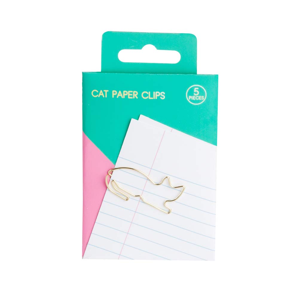 Good Design Works Cats Paper Clips, Gold, 39 x 27 x 1 mm