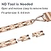 Wearlizer Replacement Compatible with Fitbit Charge 2 Bands for Women Metal Bangle/Bracelet/Assesories/Straps/Wrist Band for Fitbit Charge hr 2 Women Small Large Polished-Rose Gold