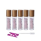 5 Pack 10ml Clear Roll On Bottles With Natural