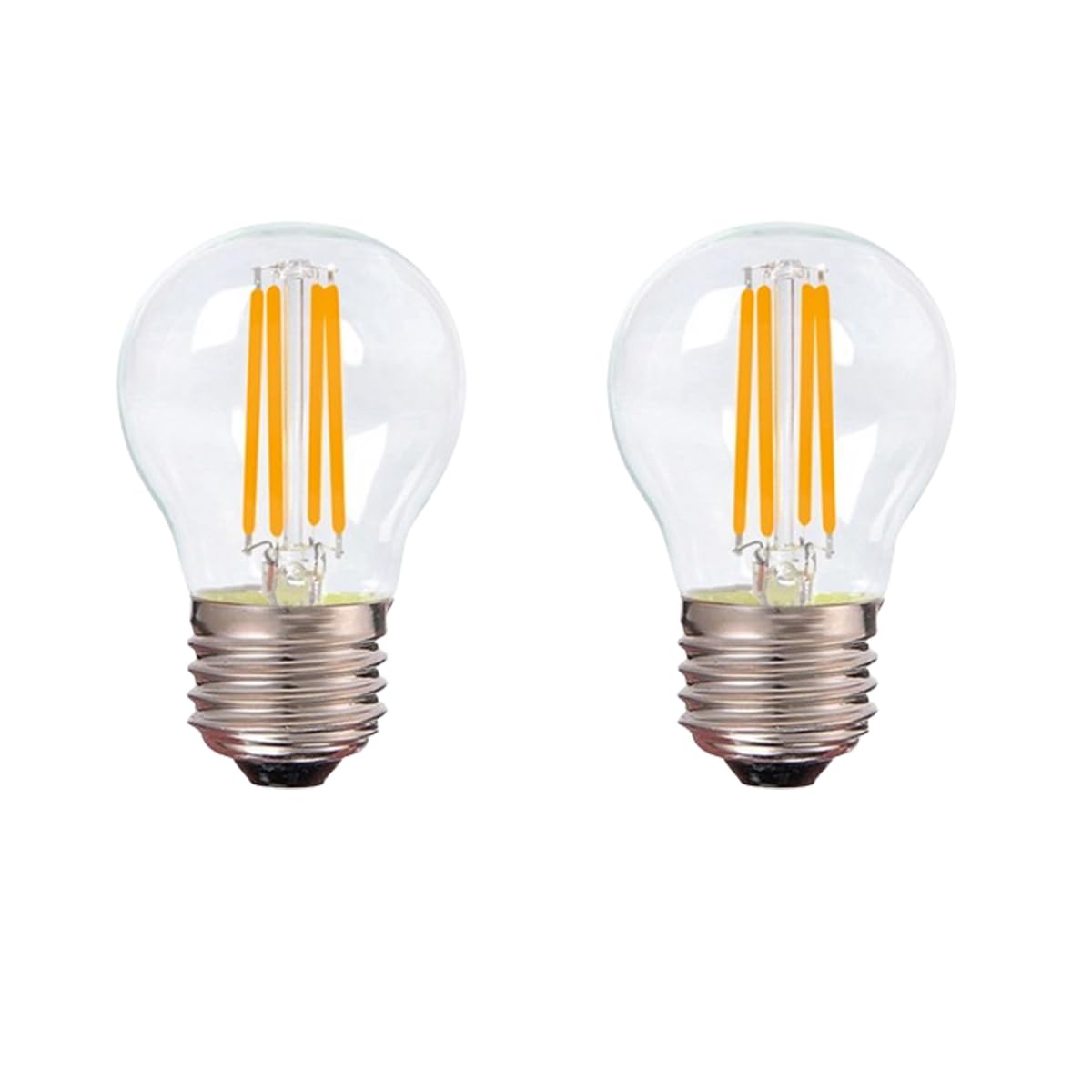 LytLStrox 2 Pack g45 E27 LED 4W Golf Ball Light Bulbs 40w Equivalent Dimmable, LED Warm White 2700K Filament Screw Led Bulbs (2)
