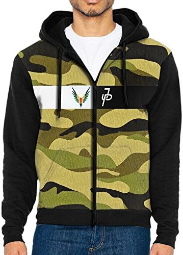 Zmaohat Hoodies Men's JP And LP Logan Paul Jack Long Sleeve Full Zip Up Hoodie Sweatshirt Casual Active Hooded Jackets - With 2 Pockets Black