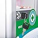 Glosen Wall Mounted and Portable Type 3 Layers Metal Storage Container with Child Safety Lock Household Medicine Cabinet Green (Dark Green)