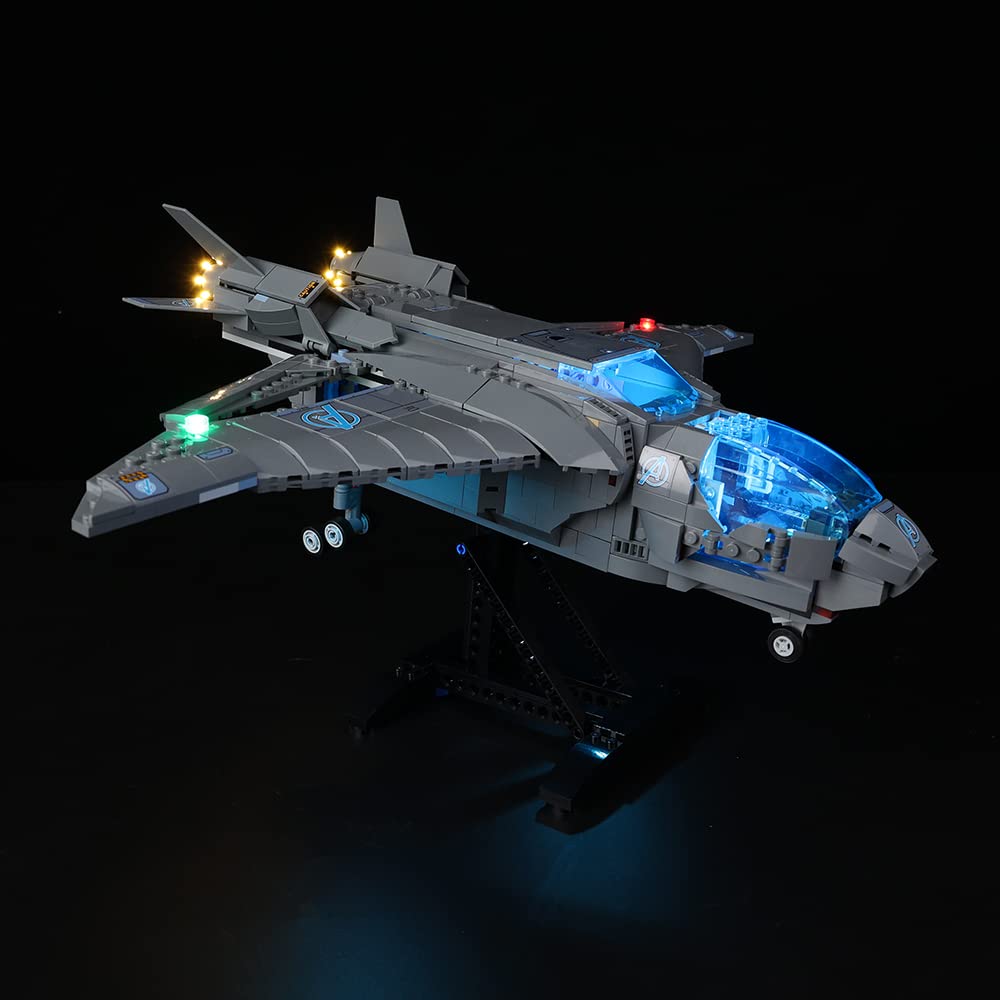 Kyglaring LED Lighting Kit Compatible with Lego The Avengers Quinjet 76248 Building Blocks, Lighting Accessories for Lego 76248 Model Set (Not Model)