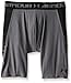 Under Armour Boys' HeatGear Armour Up Fitted Shorts – Long, Graphite (042)/Black, Youth Large