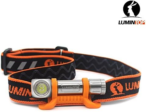 Lumintop Angle-head Flashlight Headlamp Headlight for Camping Hiking Running Fishing Powered by AAA Battery Max Output 120Lumens Aluminum Alloy Body IPX-7 Waterproof Flat Magnetic Tail Clip Mini Torch