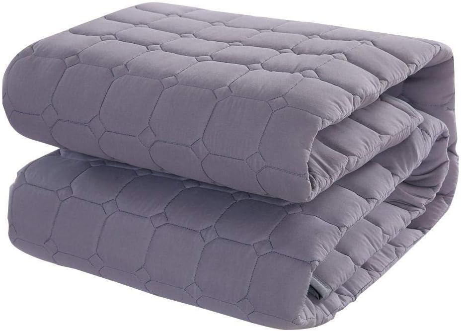 HAOCHIFoldable Futon Mattress Organic Cotton Memory foam mattress Terten Correas Traditional Japanese Futon mattress mites Anti Slip Gray (Size : 200x220cm)
