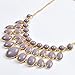 Jane Stone Fashion Necklace Grey Bubble Beaded Necklace Bib Statement Necklace Bridesmaid Wedding Necklace (Fn0627-Grey)
