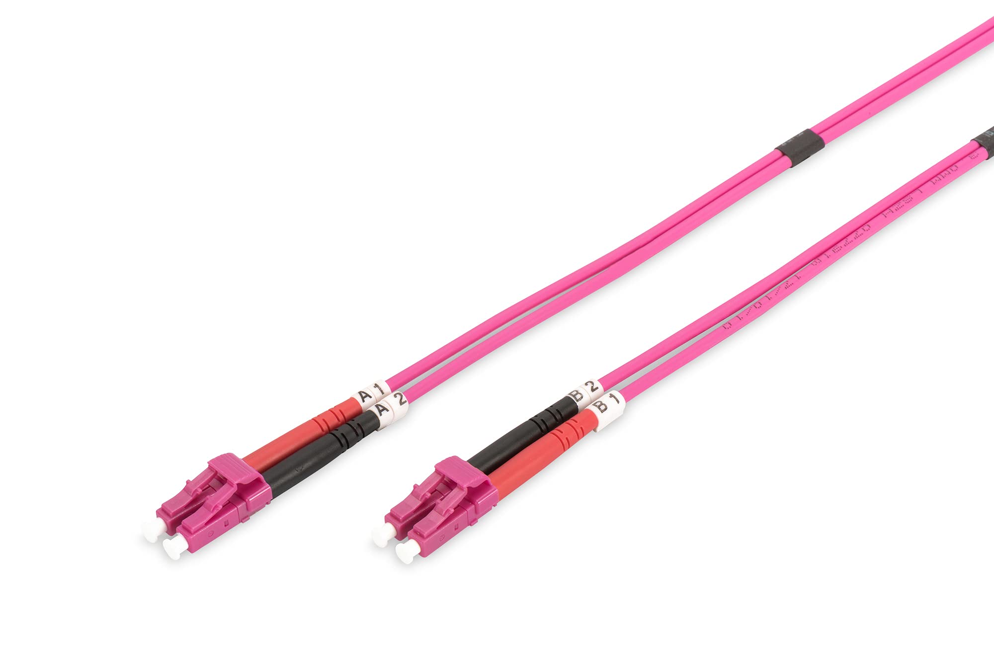 DIGITUS DK-2533-02-4 – Fibre Optic Cable OM4 – 2 m – LC to LC – Duplex Fibre Optic Cable – 1/10/40/100 Gbit/s – MM Multimode Fibre Optic LAN Cable – Fibre Type: 50/125 µ – Purple (Violet)